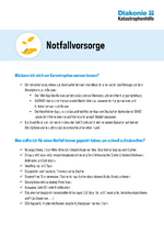 Factsheet zum Thema Notfallvorsorge