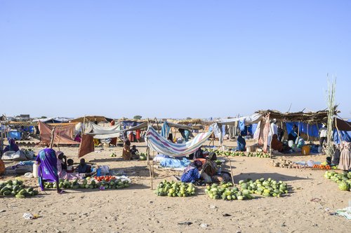 Flüchtlingsdurchgangscamp im Tschad